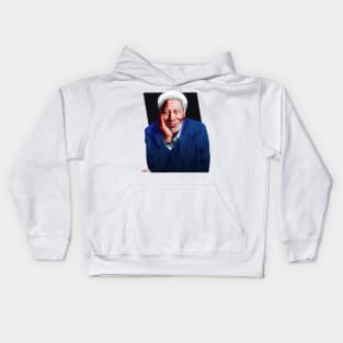 Morgan Freeman - An illustration by Paul Cemmick Kids Hoodie